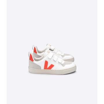 Kids' Veja V-10 CWL Shoes White/Yellow | SG 783PJJ